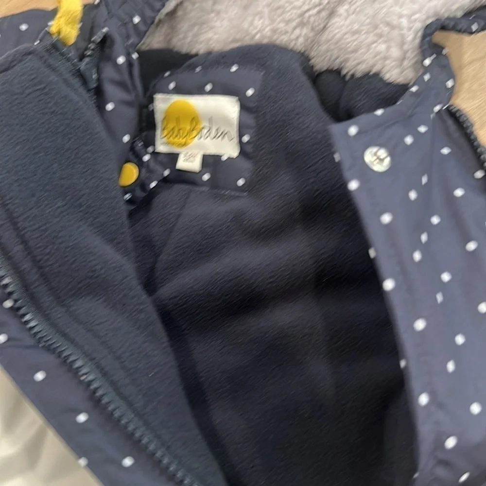 Mini Boden Baby Novelty Panda Snowsuit, Constellation Grey Navy 3/6 months NWT